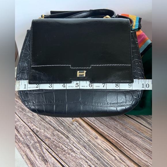 H by Halston Croc-Embossed 2-Way Leather Bag - Picture 10 of 14